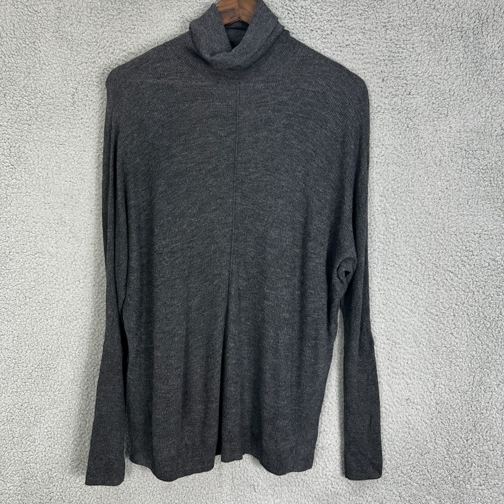 Trouve Angora Turtleneck Roll Neck Sweater XS Charcoal Cozy Minimalist Capsule